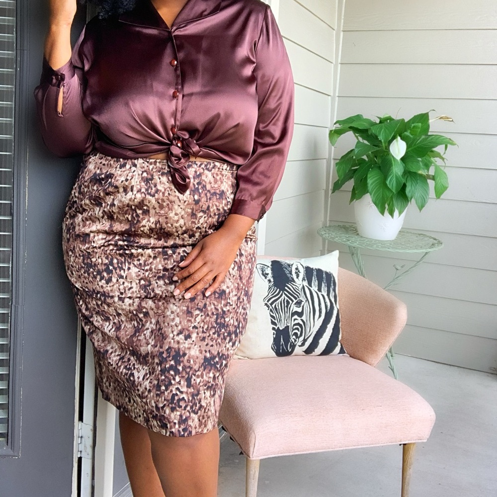 Silk Midi Skirt 18W/20W